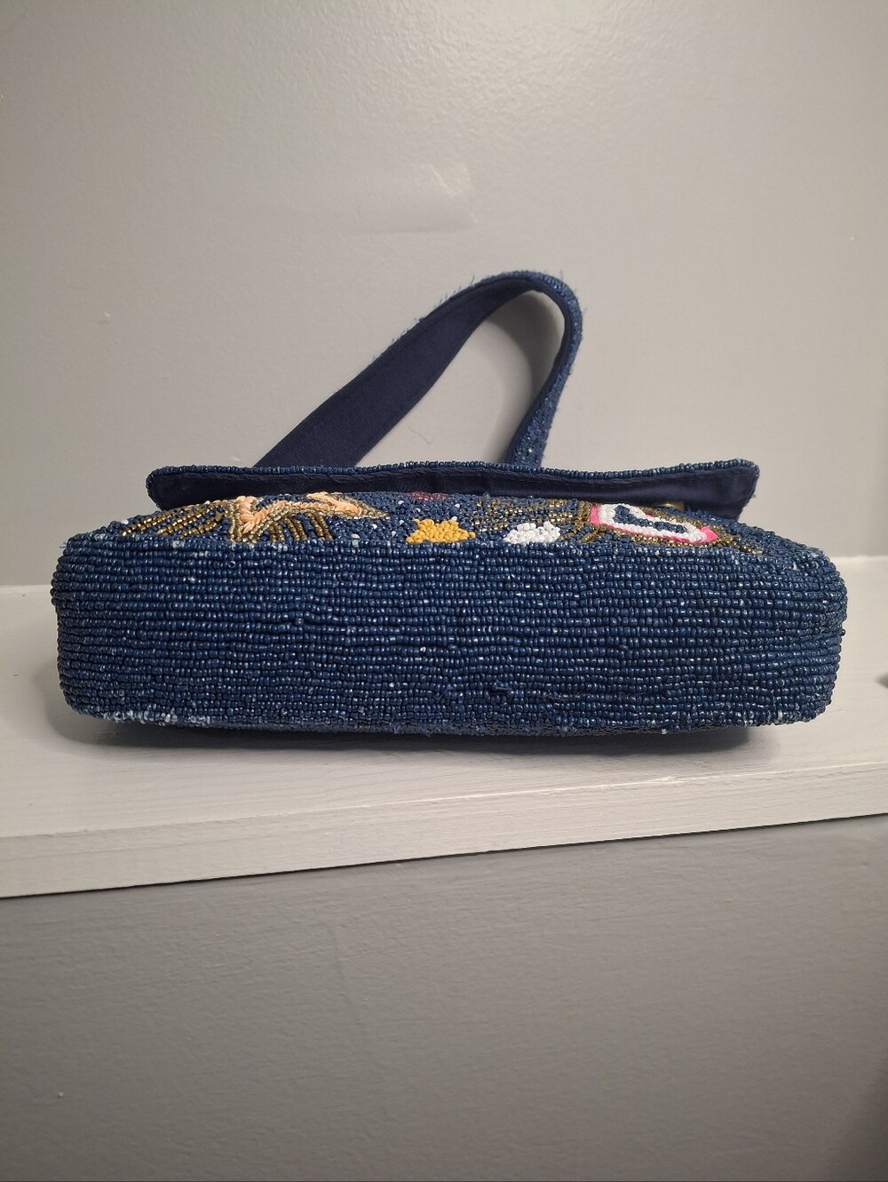 Made in India Hand Beaded Evil Eye Celestial Shoulder Bag - Picture 4 of 5
